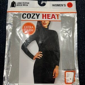 32 Degrees Black Long Sleeve Mock Neck Top